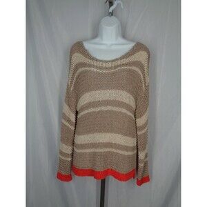 Caslon Stripe Wide Neck Sweater Size Small New